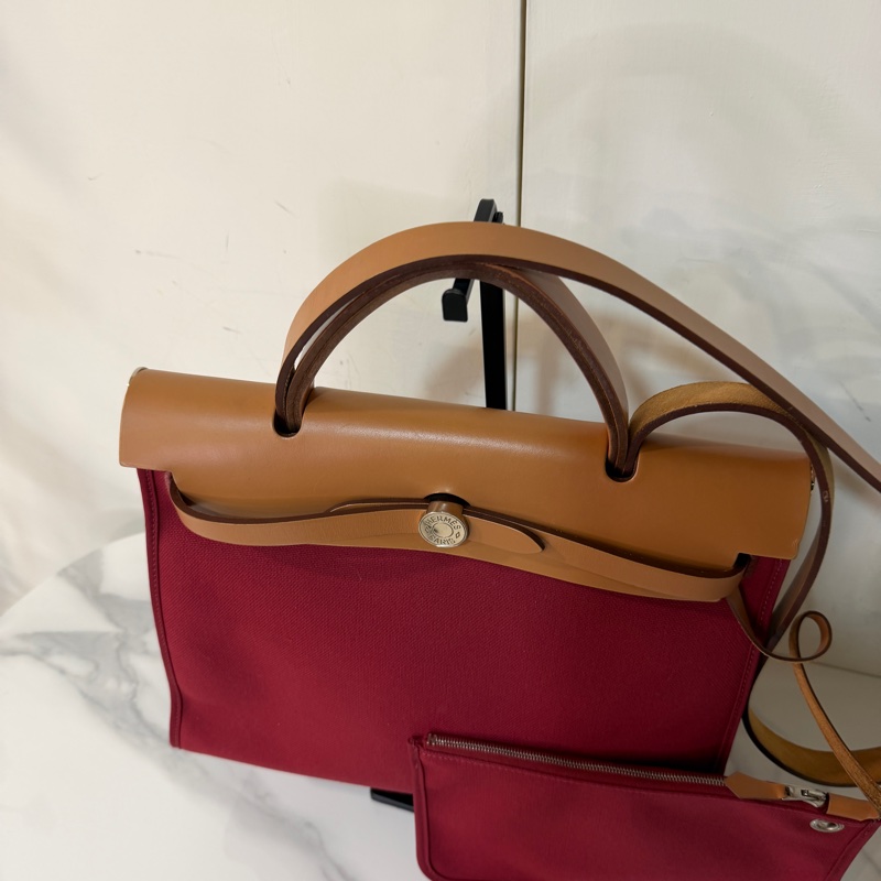 🈶購證❤️ 愛馬仕 #herbag31 #紅色 #棕色 #肩背包-5