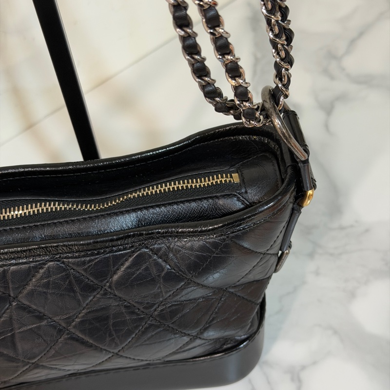 全新全配❤️ 香奈兒 #黑金 #流浪包 #油蠟皮 #小號-6