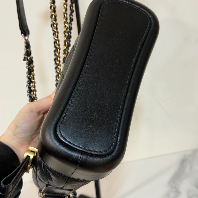 全新全配❤️ 香奈兒 #黑金 #流浪包 #油蠟皮 #小號-10