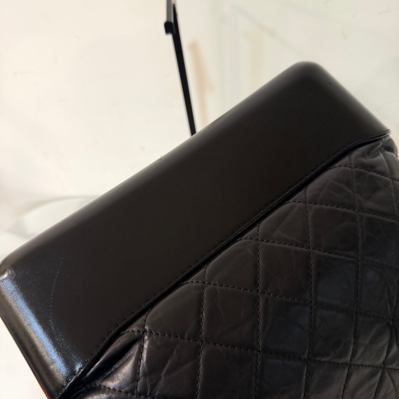 全新全配❤️ 香奈兒 #黑金 #流浪包 #油蠟皮 #托特包-12