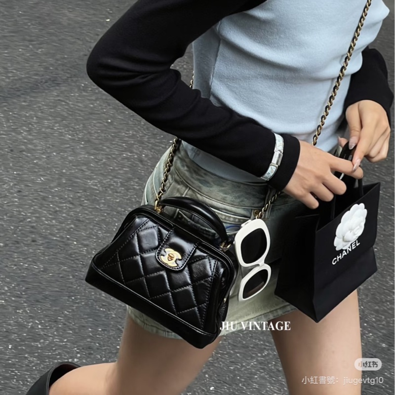 全新全配❤️晶片款❤️ 香奈兒 #黑金 #醫生包 #24A新款 #kelly-1