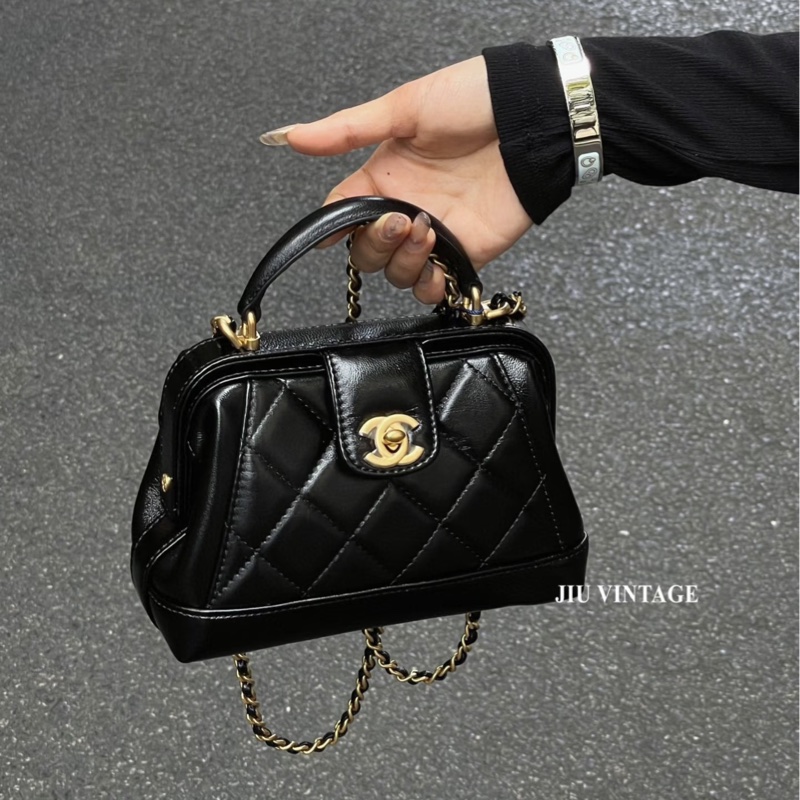 全新全配❤️晶片款❤️ 香奈兒 #黑金 #醫生包 #24A新款 #kelly-2