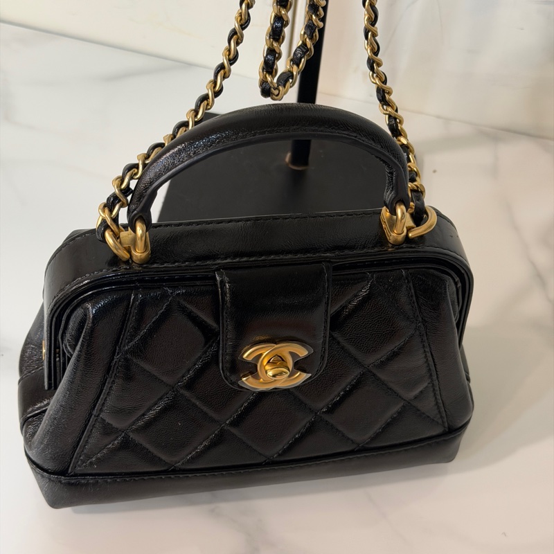 全新全配❤️晶片款❤️ 香奈兒 #黑金 #醫生包 #24A新款 #kelly-6