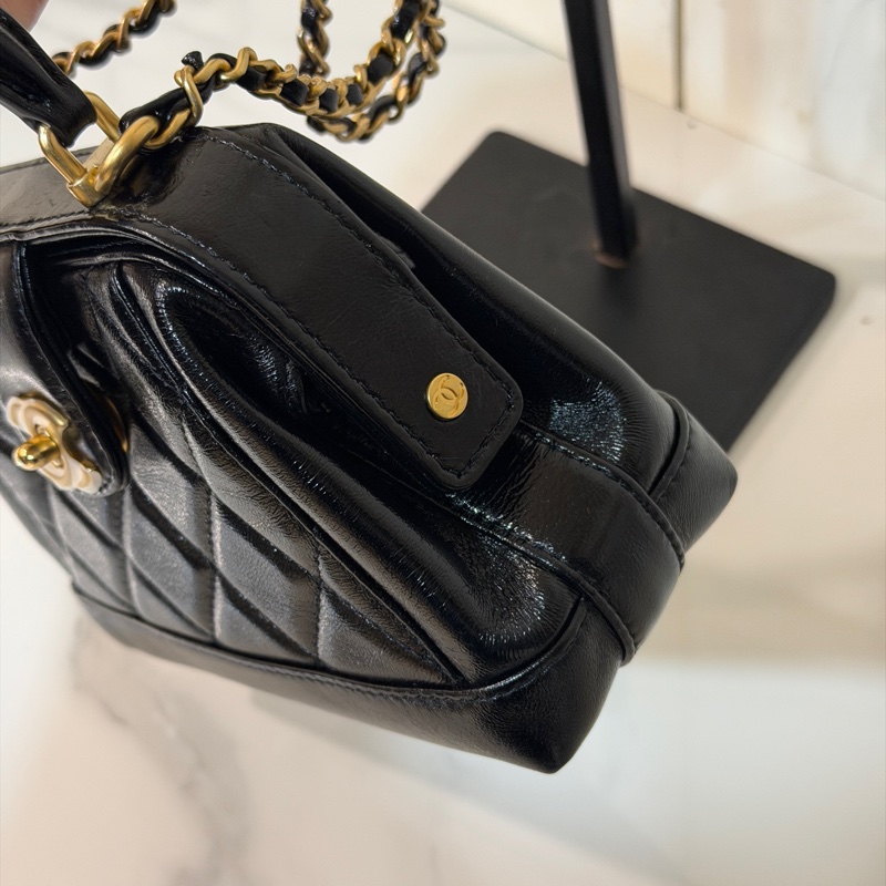 全新全配❤️晶片款❤️ 香奈兒 #黑金 #醫生包 #24A新款 #kelly-8