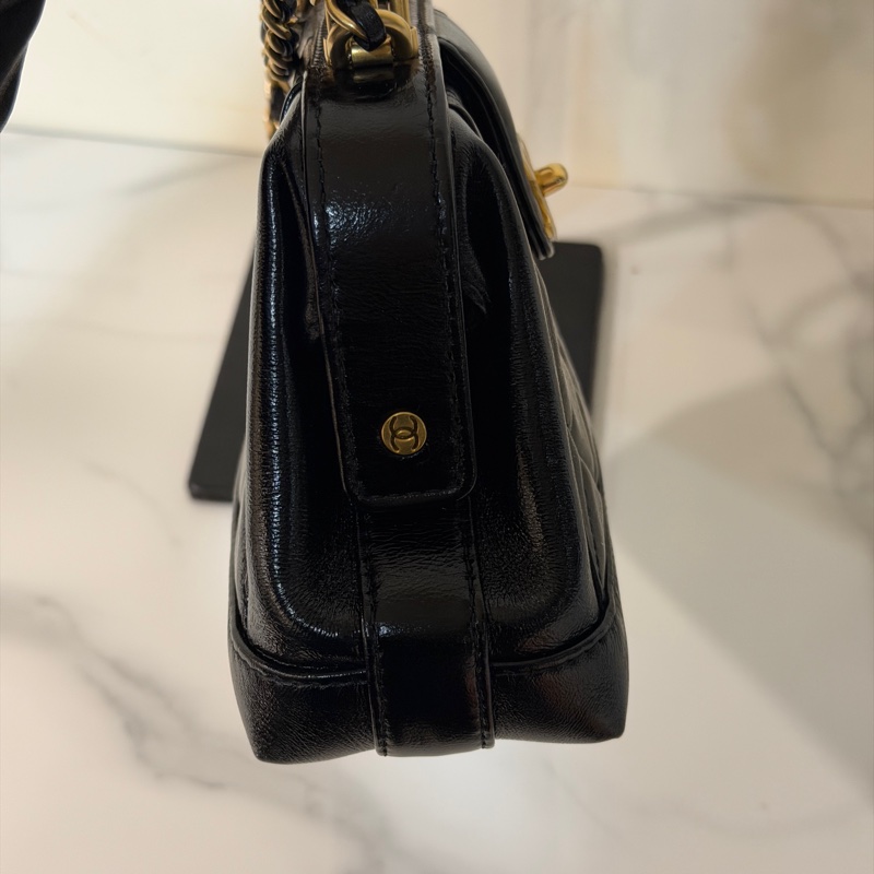 全新全配❤️晶片款❤️ 香奈兒 #黑金 #醫生包 #24A新款 #kelly-9