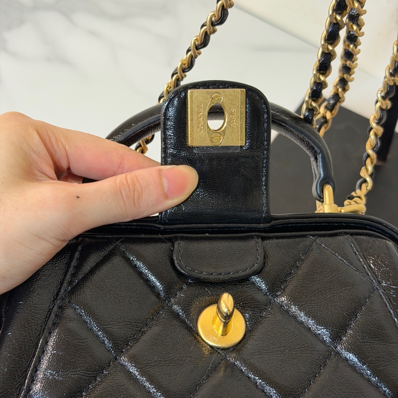 全新全配❤️晶片款❤️ 香奈兒 #黑金 #醫生包 #24A新款 #kelly-15