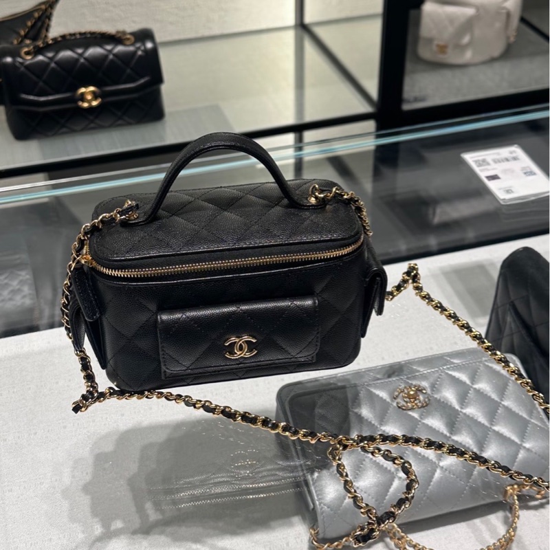 全新全配❤️晶片款❤️ 香奈兒 #黑金 #荔枝皮 #炸藥包 #長盒子-1