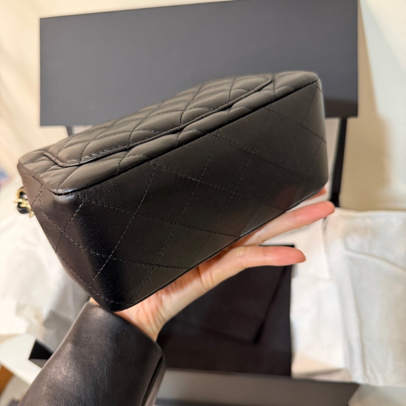 全新全配❤️晶片款❤️ 香奈兒 #黑金 #cf17 #mini #方胖子-5