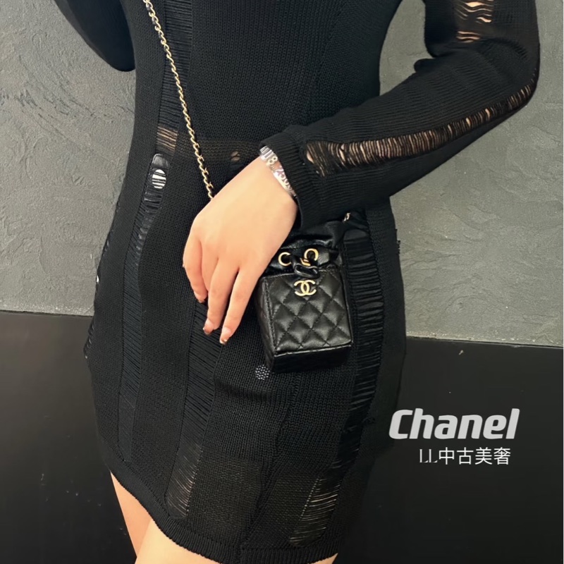 全新全配❤️ 香奈兒 #黑金 #荔枝皮 #小燒賣 #小廢包-2
