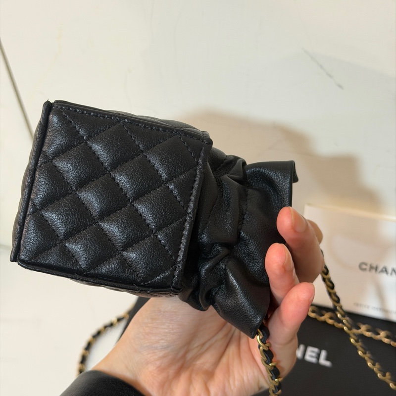 全新全配❤️ 香奈兒 #黑金 #荔枝皮 #小燒賣 #小廢包-7