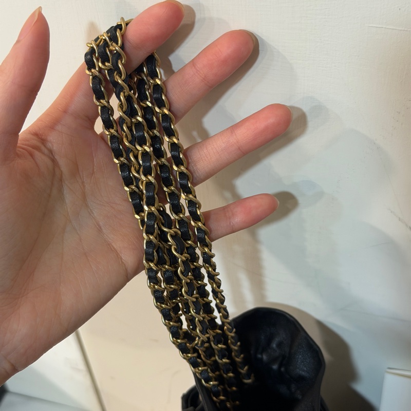 全新全配❤️ 香奈兒 #黑金 #荔枝皮 #小燒賣 #小廢包-9