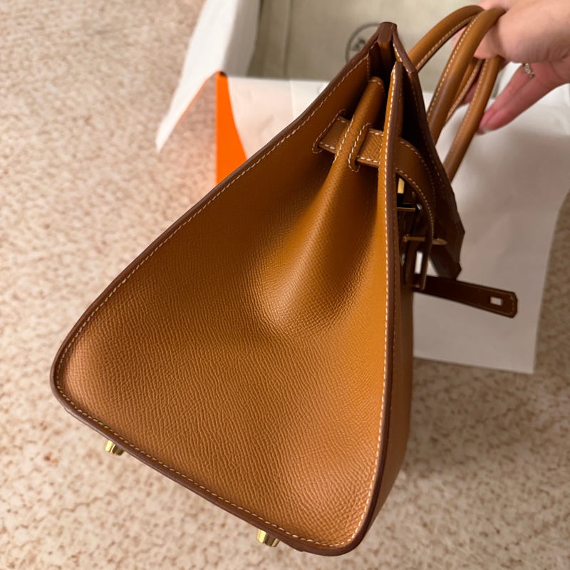 愛馬仕birkin30金棕金 外縫-3
