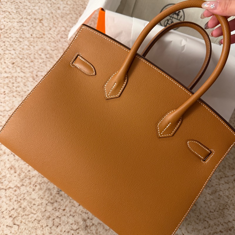 愛馬仕birkin30金棕金 外縫-6