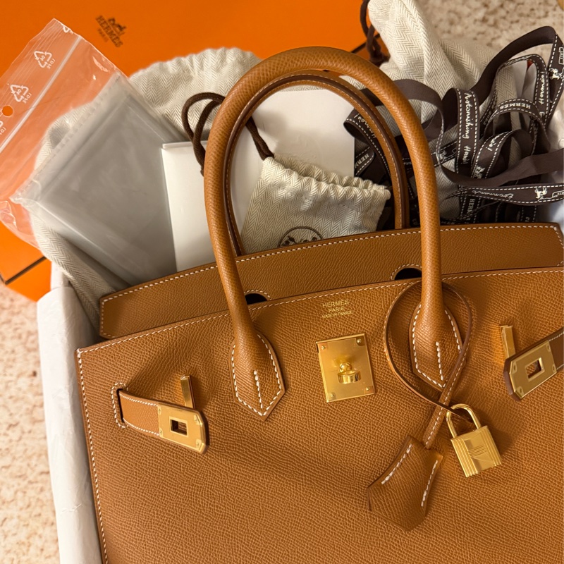 愛馬仕birkin30金棕金 外縫-8