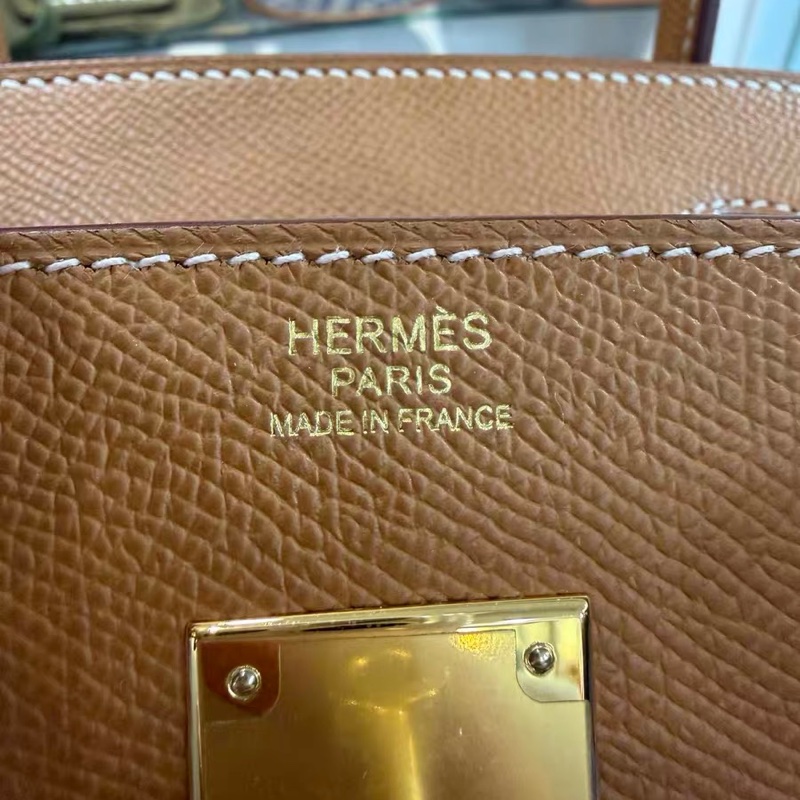 愛馬仕birkin25 鉑金包 金棕金 外縫-2