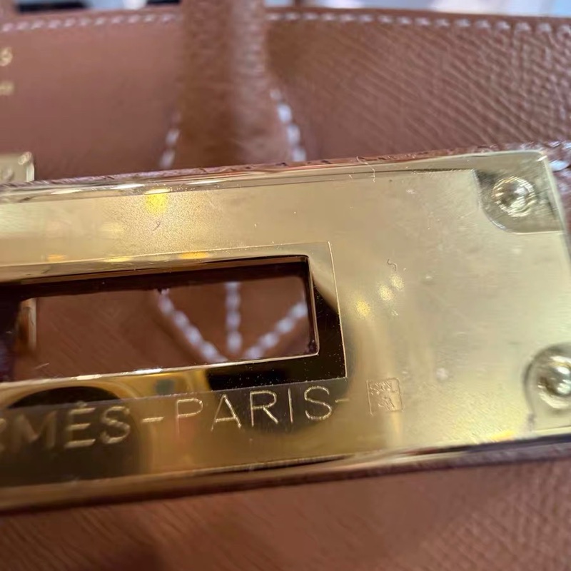 愛馬仕birkin25 鉑金包 金棕金 外縫-3