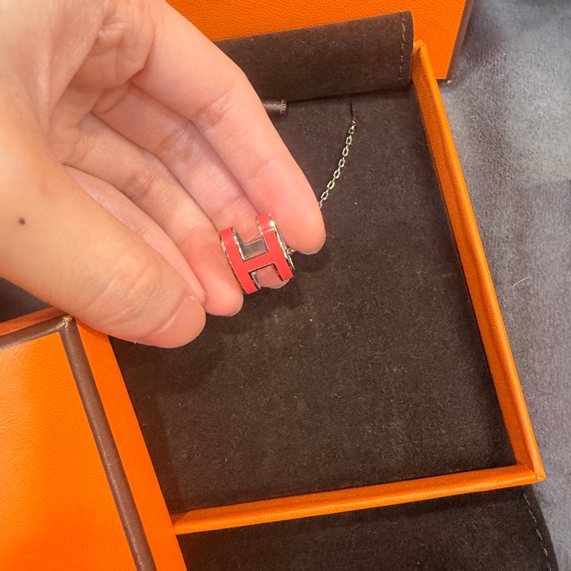 全配❤️ 愛馬仕 #紅色 #popH #大H #項鍊-1
