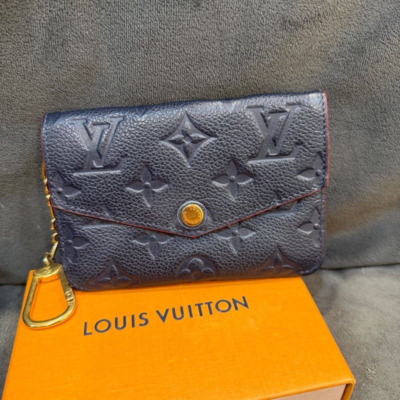 全配❤️ lv #荔枝牛皮 #深藍色 #零錢包 #鑰匙包-0