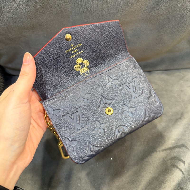 全配❤️ lv #荔枝牛皮 #深藍色 #零錢包 #鑰匙包-1