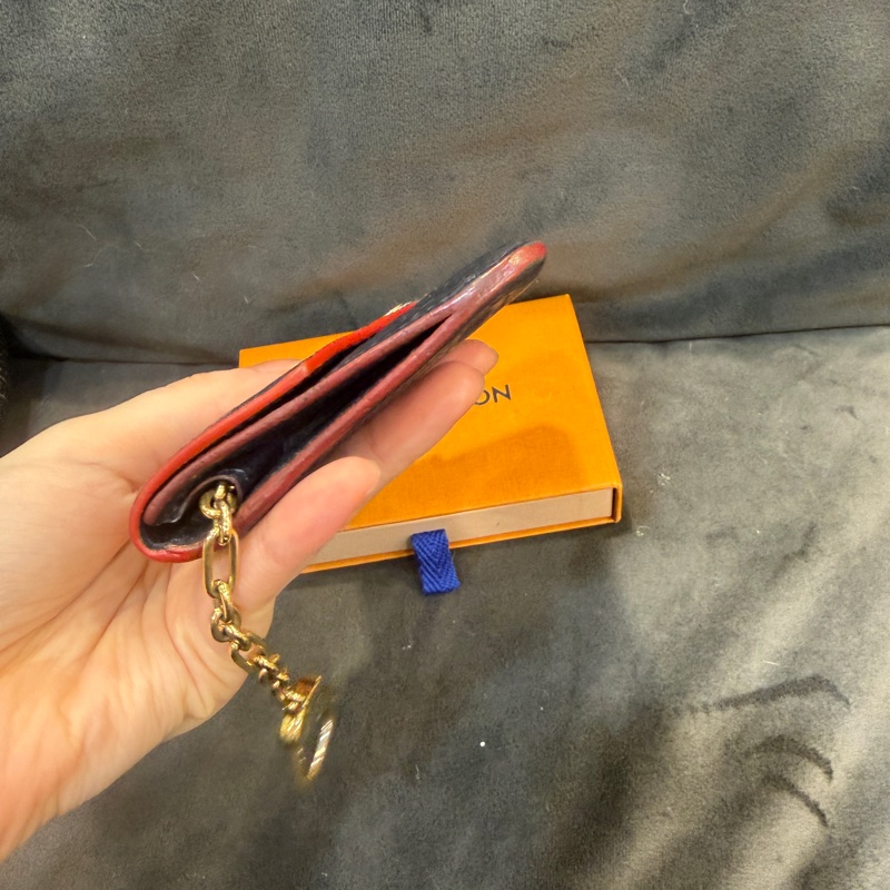 全配❤️ lv #荔枝牛皮 #深藍色 #零錢包 #鑰匙包-3