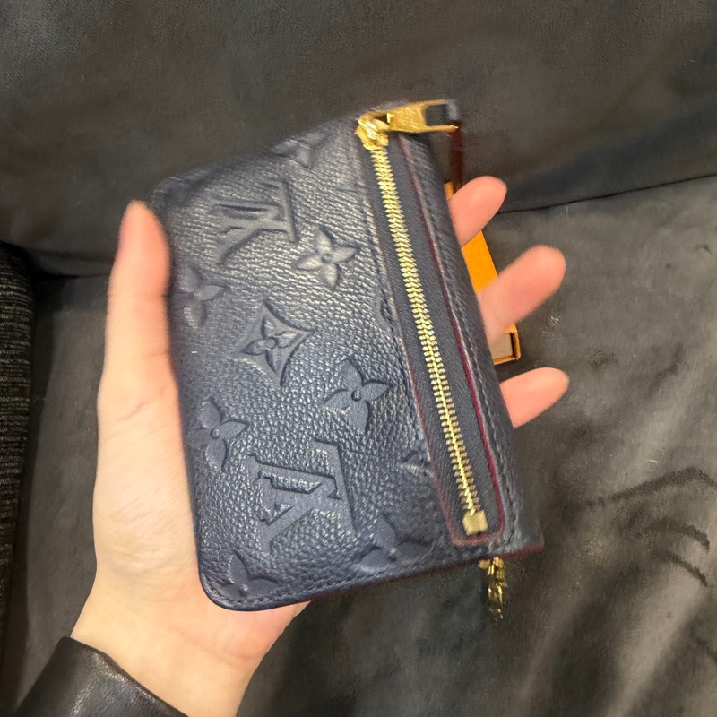全配❤️ lv #荔枝牛皮 #深藍色 #零錢包 #鑰匙包-5