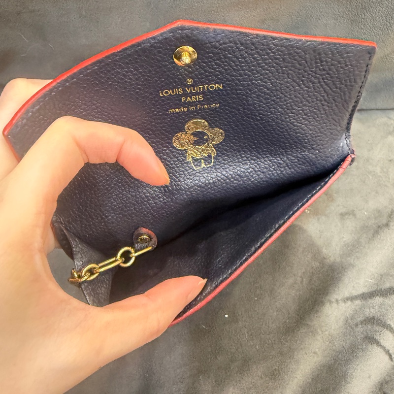 全配❤️ lv #荔枝牛皮 #深藍色 #零錢包 #鑰匙包-7