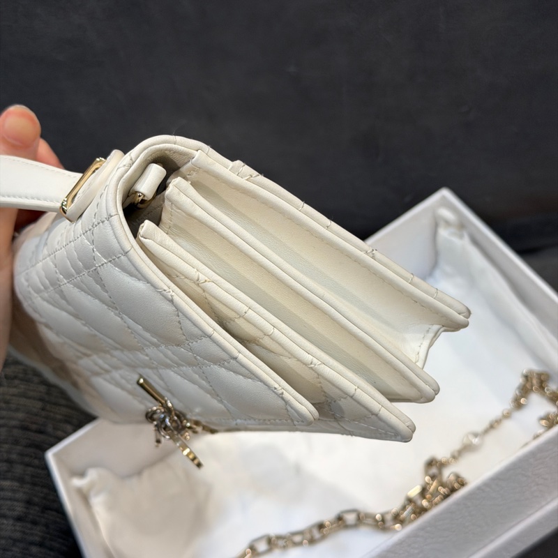 全新全配❤️ #dior #白金 #戴妃系列 #藤格紋 #牛皮 #woc-7