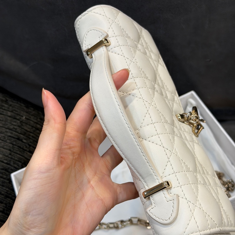 全新全配❤️ #dior #白金 #戴妃系列 #藤格紋 #牛皮 #woc-9