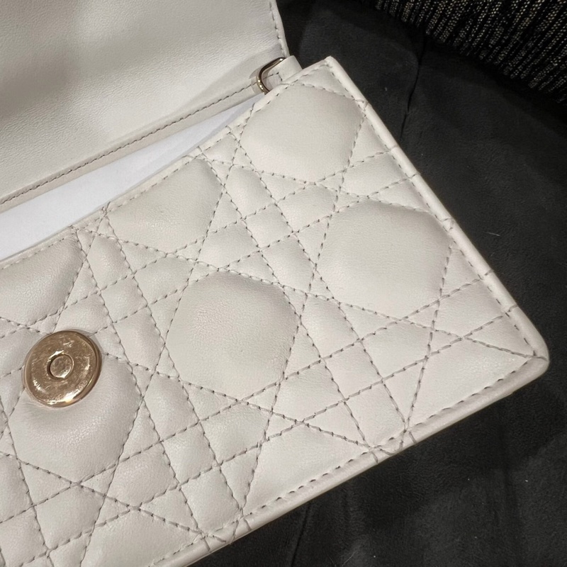 全新全配❤️ #dior #白金 #戴妃系列 #藤格紋 #牛皮 #woc-28