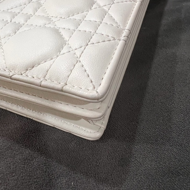 全新全配❤️ #dior #白金 #戴妃系列 #藤格紋 #牛皮 #woc-31