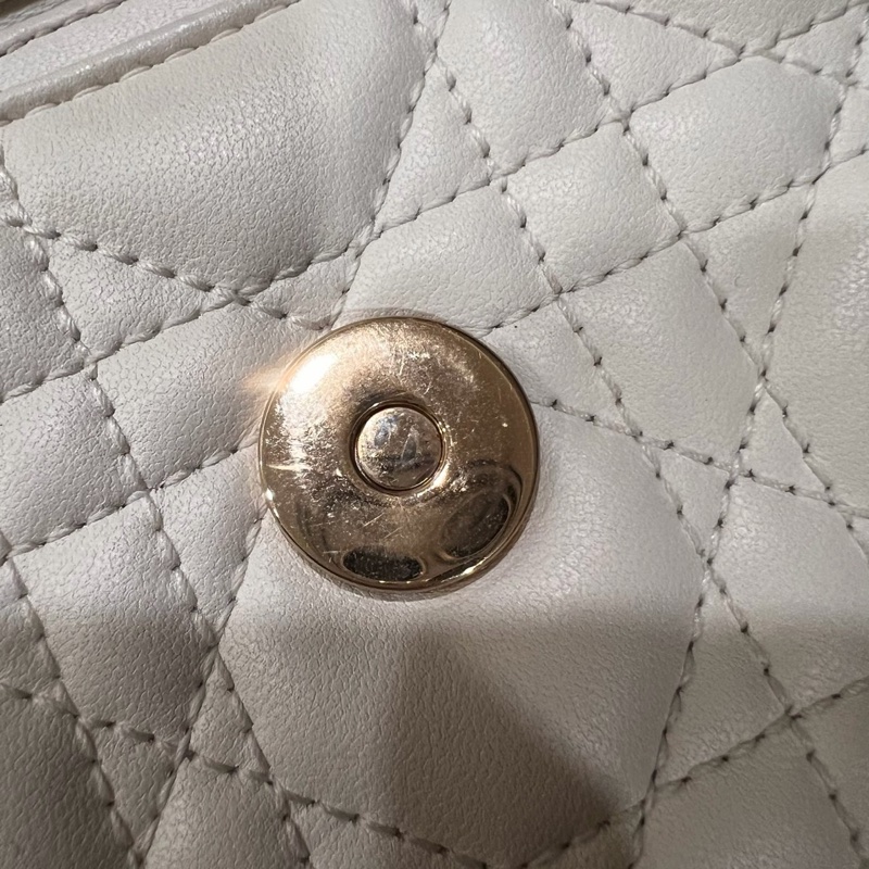 全新全配❤️ #dior #白金 #戴妃系列 #藤格紋 #牛皮 #woc-32