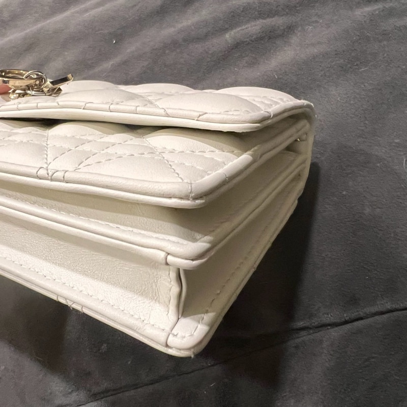 全新全配❤️ #dior #白金 #戴妃系列 #藤格紋 #牛皮 #woc-34