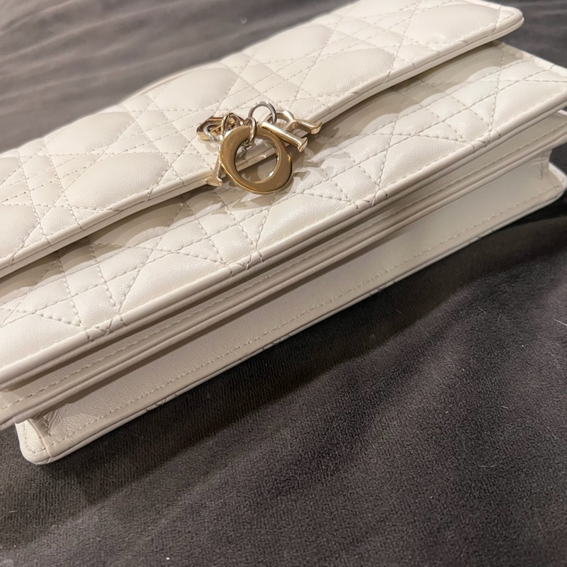 全新全配❤️ #dior #白金 #戴妃系列 #藤格紋 #牛皮 #woc-36