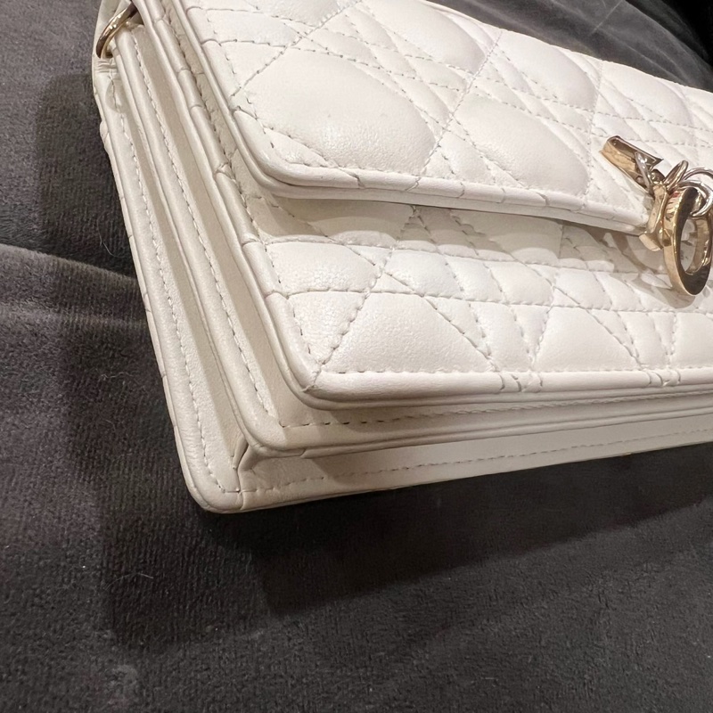 全新全配❤️ #dior #白金 #戴妃系列 #藤格紋 #牛皮 #woc-37