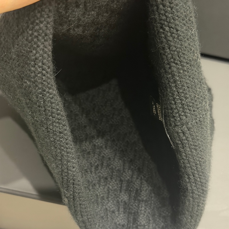 全新🈶購證❤️ 香奈兒 #黑色 #亮片 #毛帽 #冷帽-5