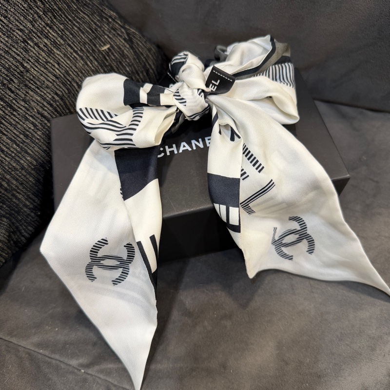 🈶購證❤️多功能✅香奈兒 #絲巾 #髮帶 #髮圈 #髮飾-3