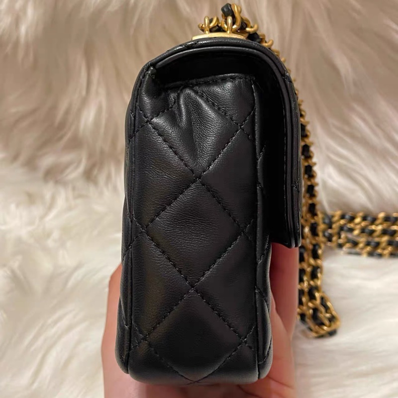 ✨Chanel 22B琺瑯扣 方胖子 99新 全套日本購證🤍-4