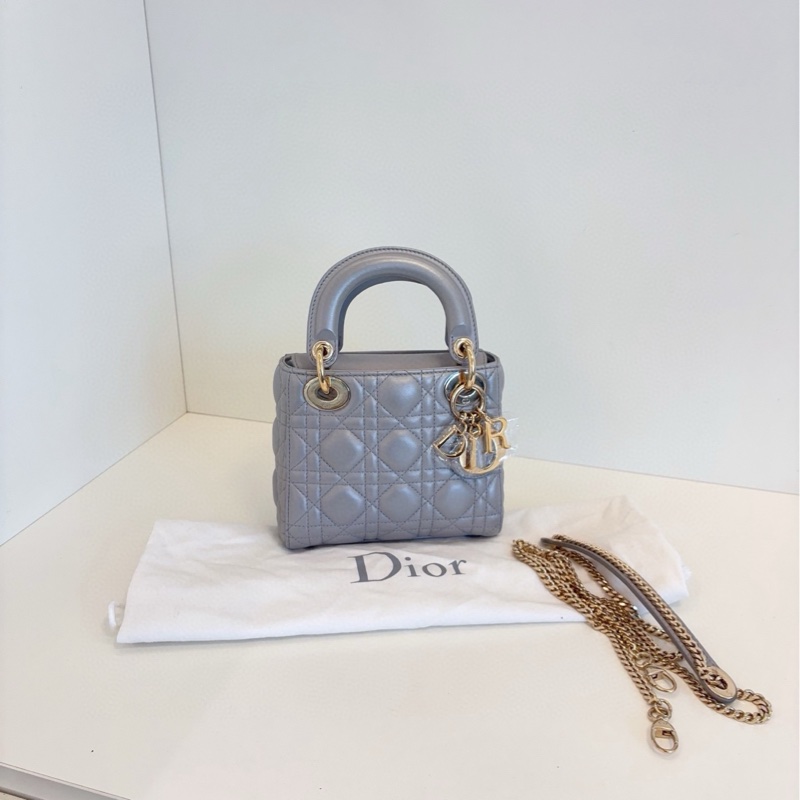 ✨Dior 灰金3格戴妃 99新 局部有膜 質感飽滿 氣質溫婉🩶-2