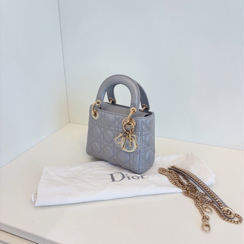 ✨Dior 灰金3格戴妃 99新 局部有膜 質感飽滿 氣質溫婉🩶-4