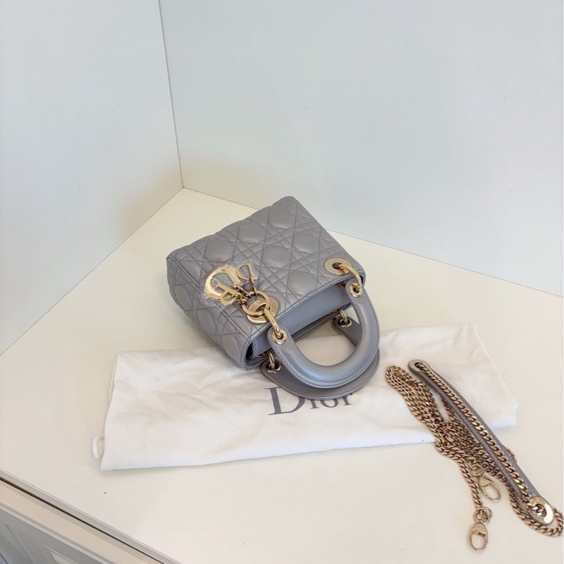 ✨Dior 灰金3格戴妃 99新 局部有膜 質感飽滿 氣質溫婉🩶-6