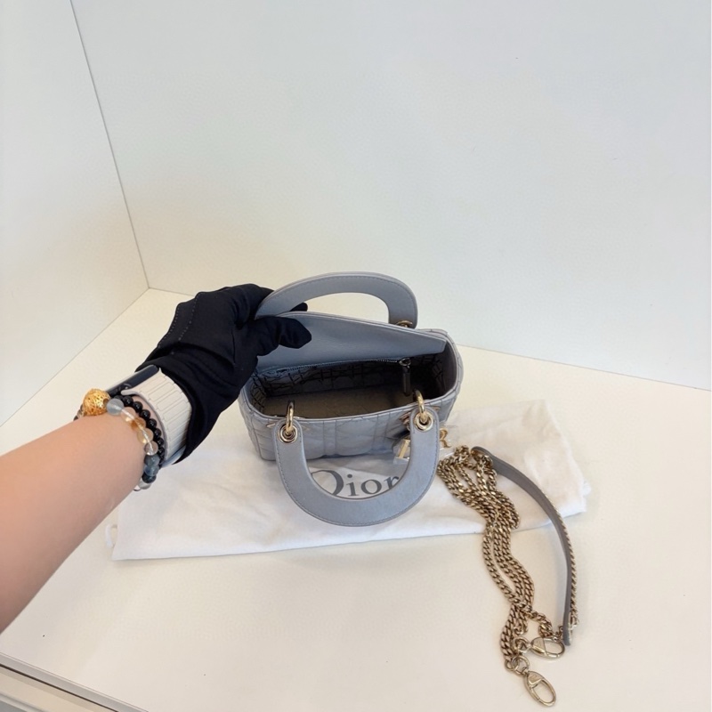 ✨Dior 灰金3格戴妃 99新 局部有膜 質感飽滿 氣質溫婉🩶-9