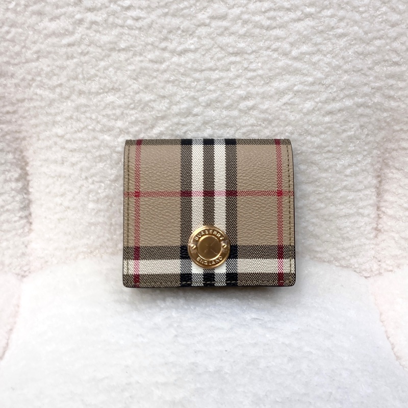 Burberry 博柏利 經典Vintage格紋 對開短夾 卡片零錢包 8070417-1