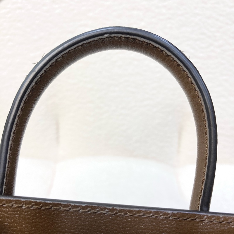 Gucci 古馳 GG Retro琴譜 Mini Tote GG Supreme老花帆布 烏木色牛皮 Interlocking G迷你托特斜背包 671623-26