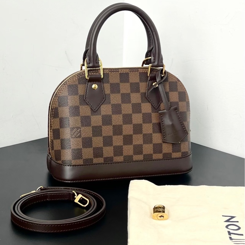 LV BB經典棋盤格貝殼包(可斜背、可手提）-4