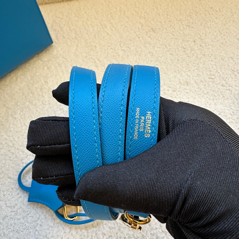 HERMES 愛馬仕 Kelly 28 法國藍 金扣 Epsom 皮-4