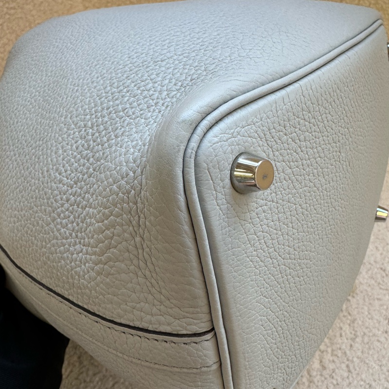 HERMES 愛馬仕 Picotin 18 冰川白 TC皮 金扣 Z-6