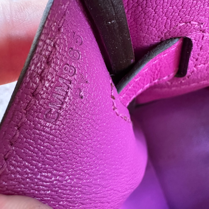 HERMES 愛馬仕 Birkin 30 玫瑰紫粉 銀扣 Togo皮 C刻-8