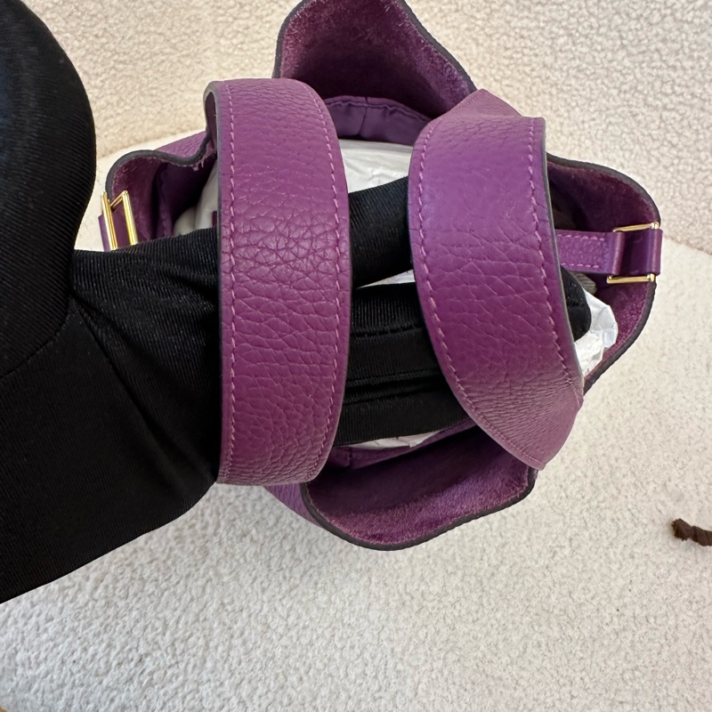 HERMES愛馬仕 金扣菜籃子 海葵紫 （2021年）Z刻-4