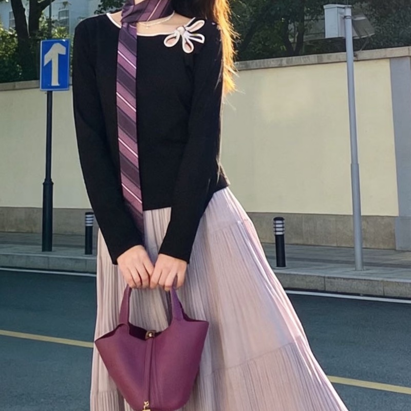 HERMES愛馬仕 金扣菜籃子 海葵紫 （2021年）Z刻-9