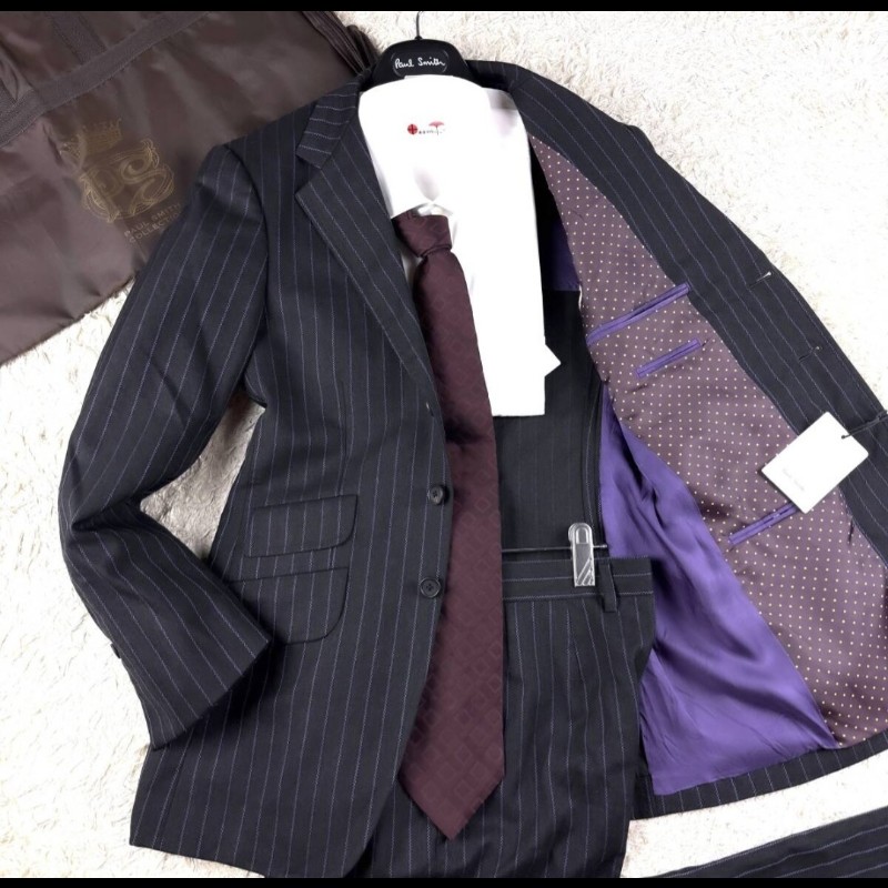 原價7萬9／幾乎全新／ Cerruti 1881+Paul smith 頂級款成套西裝-4